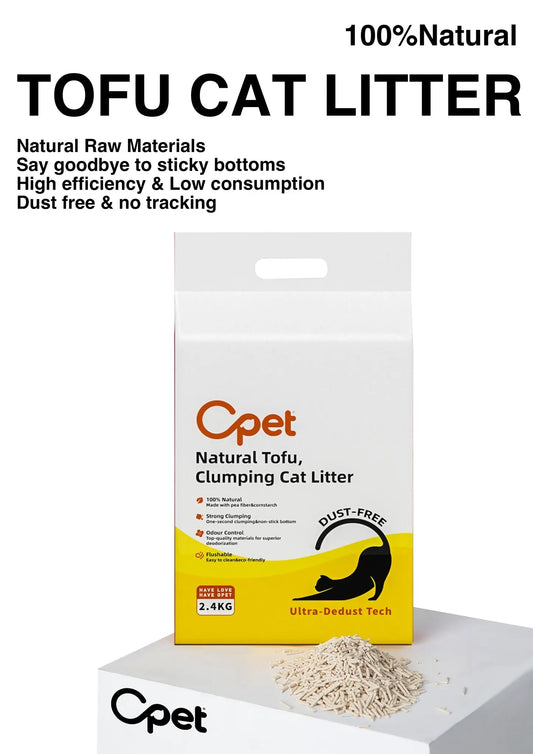 100% Tofu Cat Litter(6bags/box|42L/14.4kg) opet