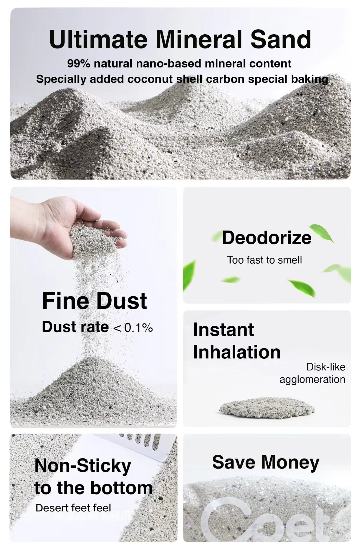 Sodium Bentonite Cat Litter(25lbs/11.34kg|Free shipping on two boxes.)（复制） opet